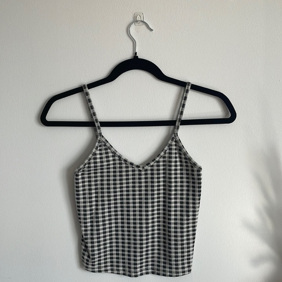 TopShop Checkered Crop Tank - US 2